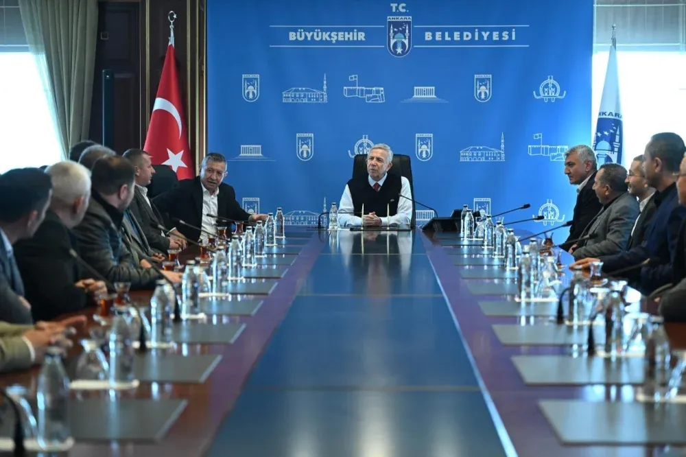 Beypazarı’nın muhtarlarından Ankara Büyükşehir belediye başkanına ziyaret: